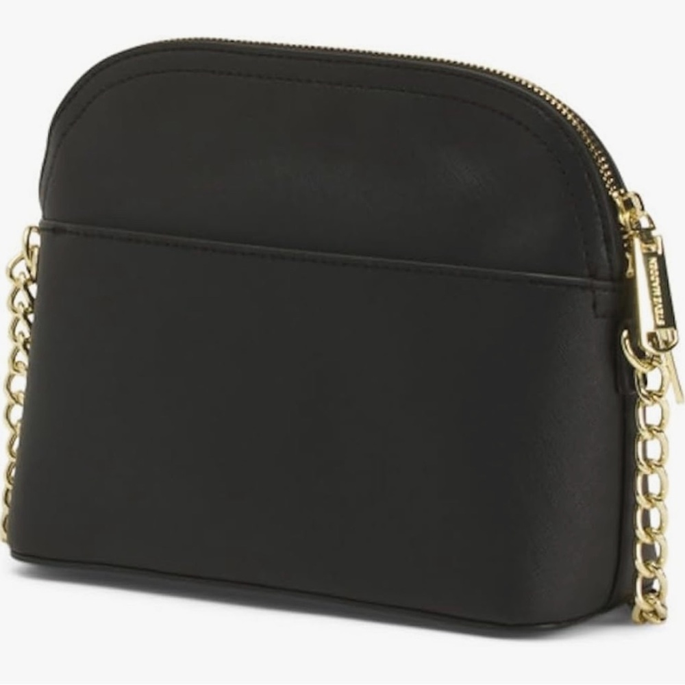 Steve Madden Black Crossbody Bag | Gold Chain Strap | Everyday Casual Purse - Picture 3 of 13